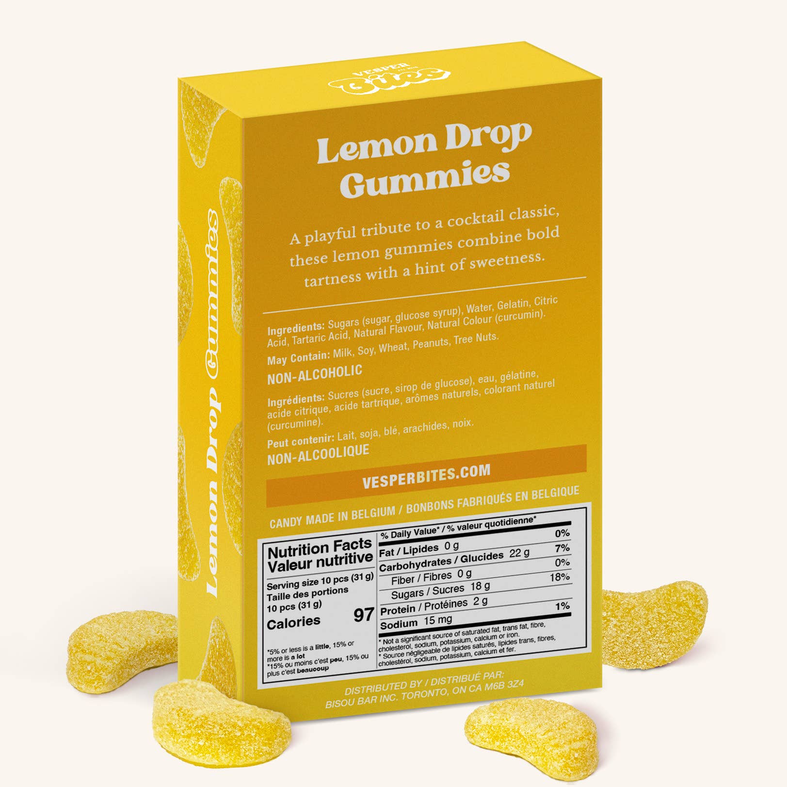 Lemon Drop Gummies - Chewy Candies | Vesper Bites