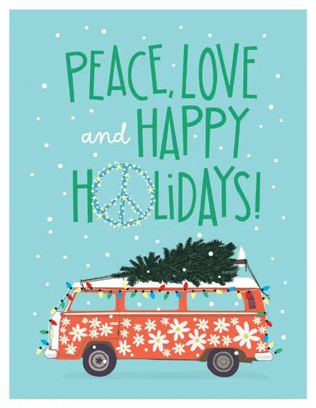 Peace Love & Happy Holidays - Holiday Greeting Card | Apartment 2 Cards