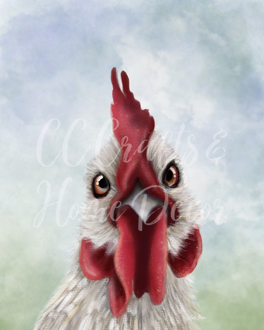 Hen/Chicken Farmhouse Art Print | CC Crafts