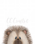 Hedgehog Woodland Animal Art Print | CC Crafts