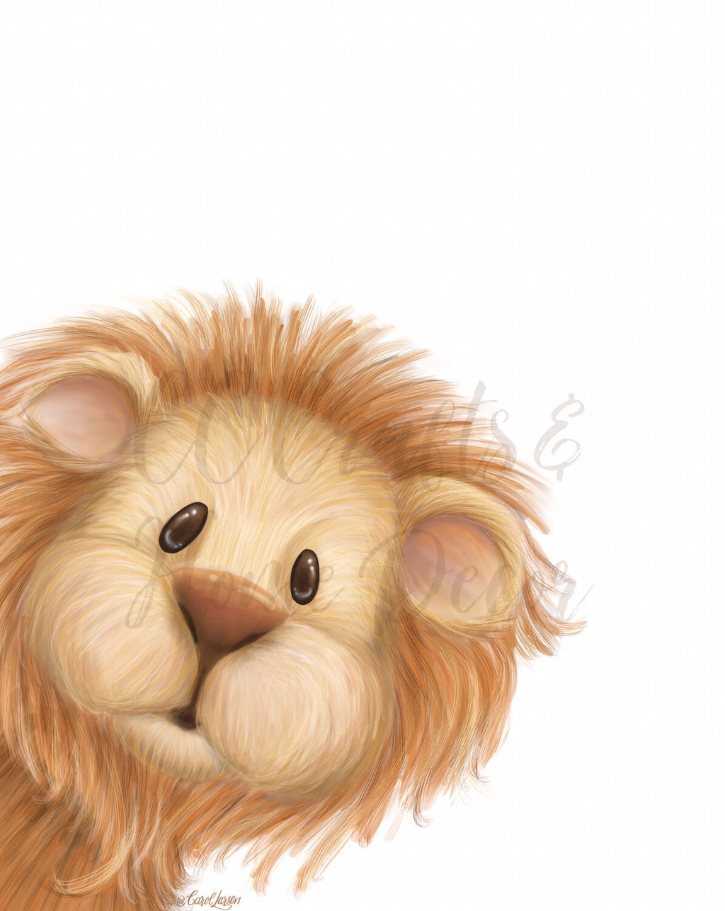 Lion Safari Animal Art Print | CC Crafts