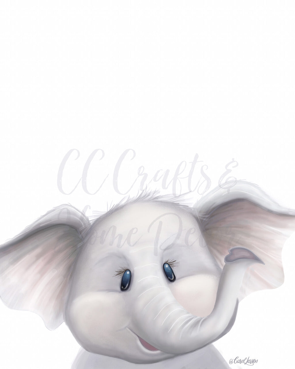 Elephant Safari Animal Art Print | CC Crafts