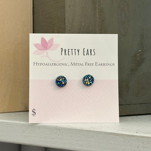 Round Druzy - Metal Free Hypoallergenic Earrings | Pretty Ears