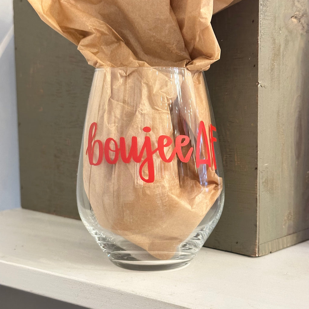 Boujee AF - Wine Glass | Raine Designs