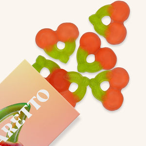 Amaretto Cherry Gummies - Chewy Candies | Vesper Bites
