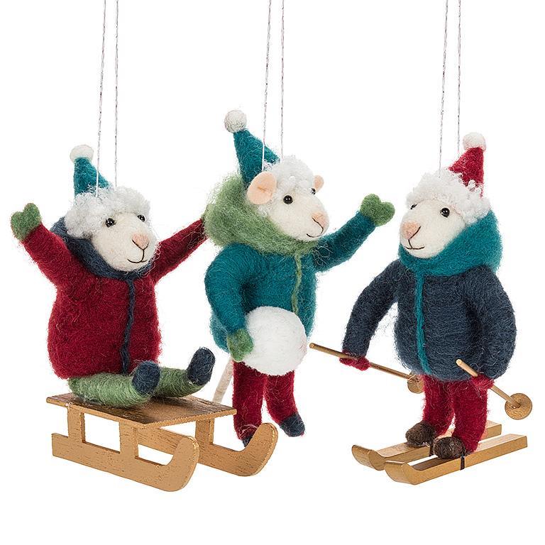 Winter Sport Mouse | Christmas Ornament