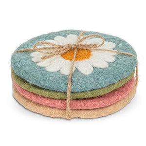 Daisy Felted Coasters