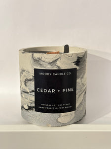 Cedar + Pine - Cement Jar Candle | Moody Candle Co