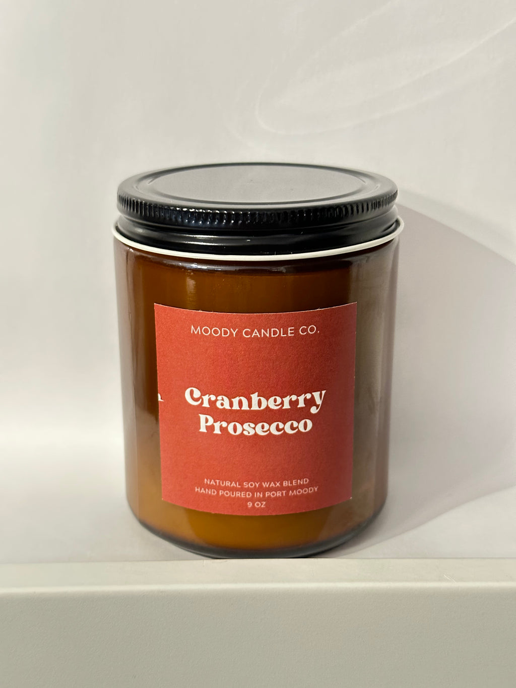 Cranberry Prosecco - Glass Jar Candle | Moody Candle Co