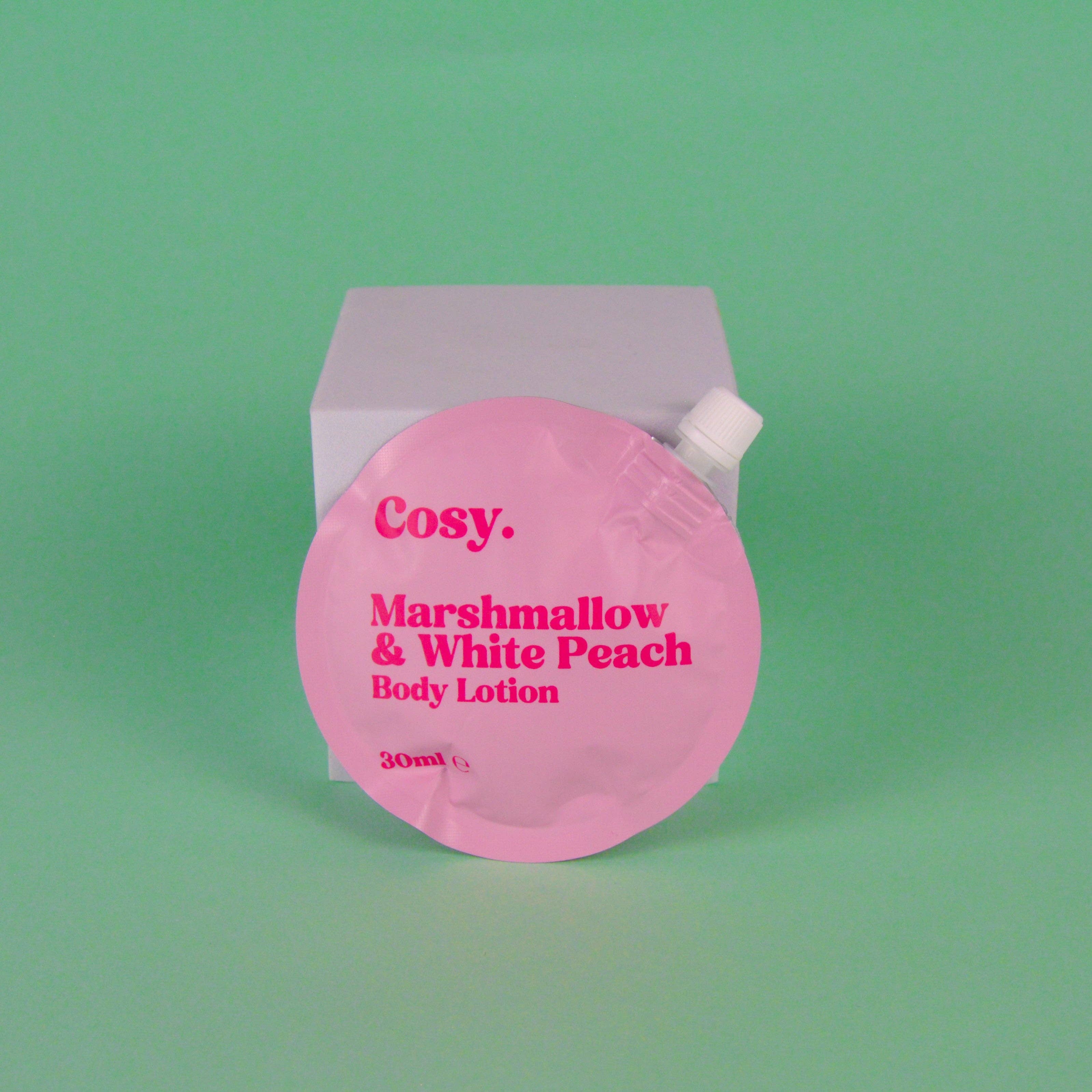 Marshmallow & White Peach Body Lotion | Cosy Cosmetics