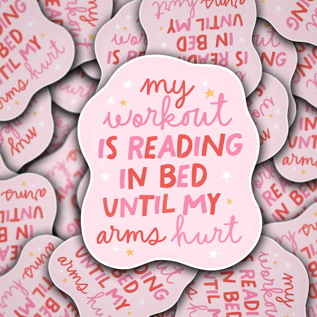 My Workout Is Reading In Bed | Vinyl Sticker
