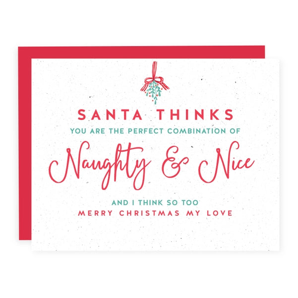 Perfect Combination of Naughty and Nice - Christmas Card | Pretty By Her