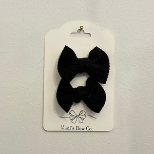 Black Bow Clips | Madi's Bow Co