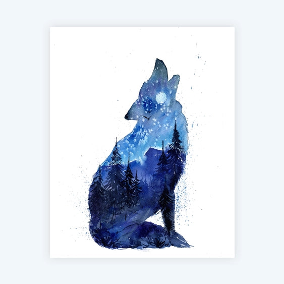 The Lone Wolf | Watercolor Art Print