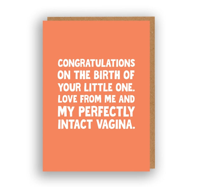 Intact Vagina New Baby | Greeting Card
