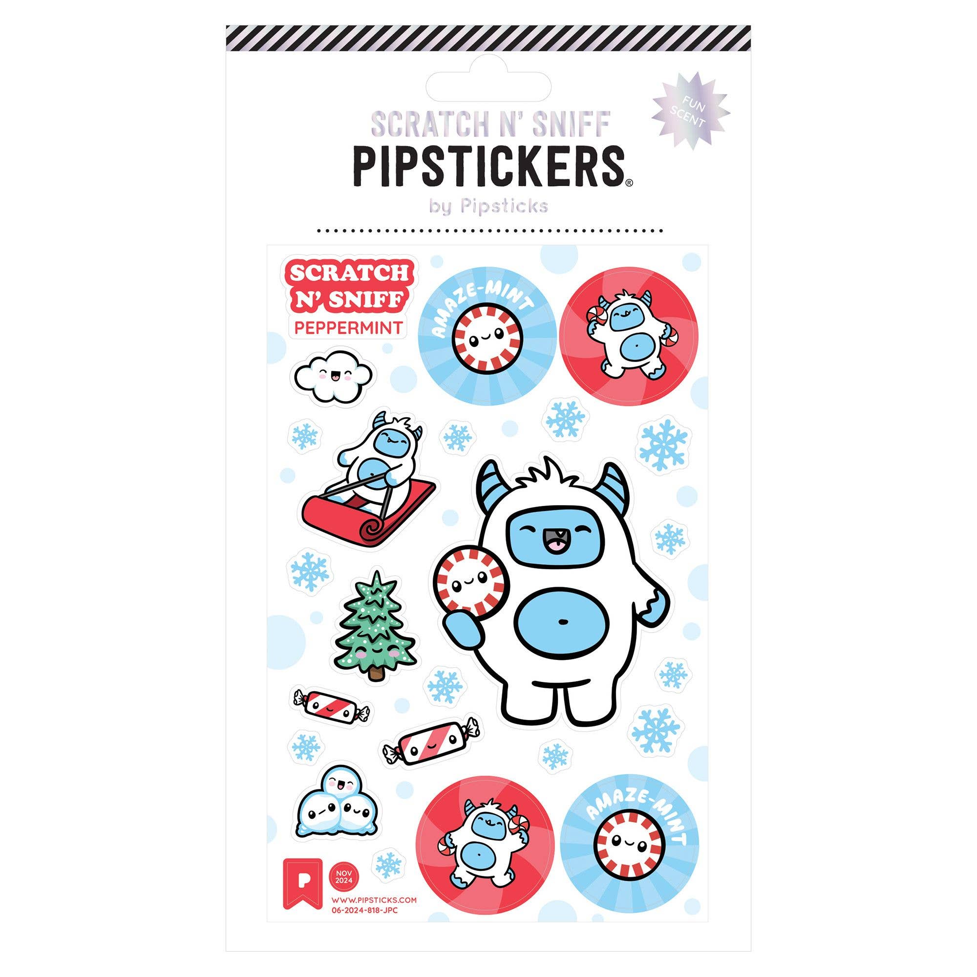 Playful Yeti Scratch 'n Sniff Sticker | Pipsticks
