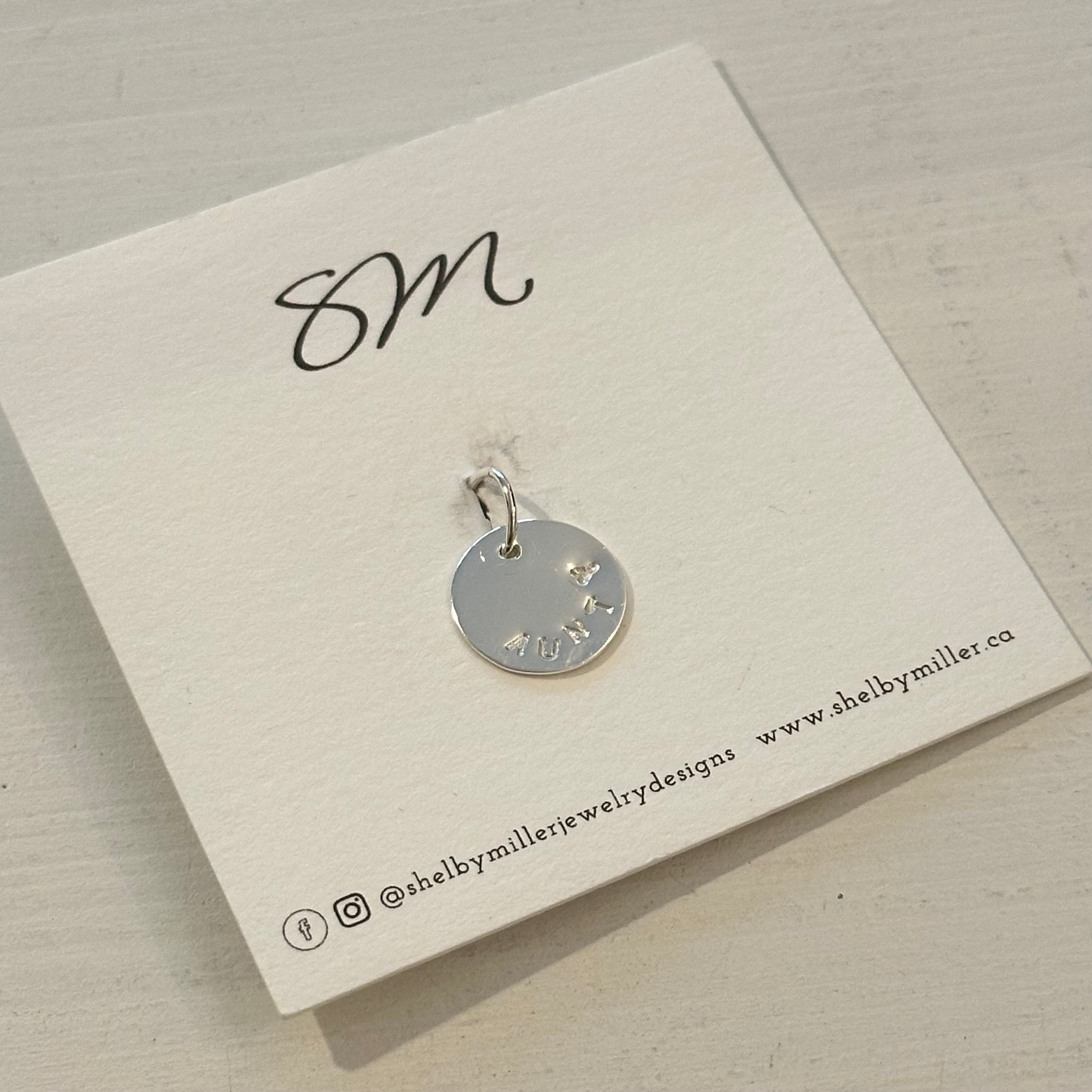 Seykoya - Medium Sterling Silver Hand-Stamped Pendants | Shelby Miller Jewelry Designs