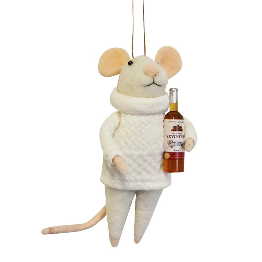 Wino Walter - Felted Mouse Ornament | Nostalgia