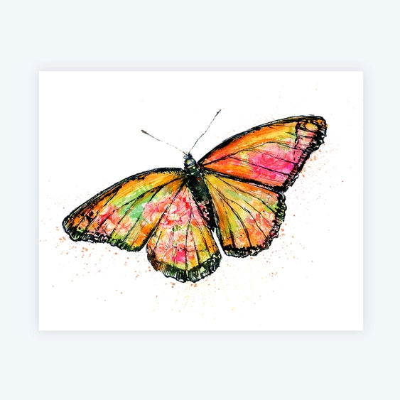 Garden Empress | Monarch Butterfly Watercolor Art Print
