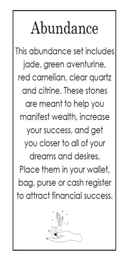Polished Stone Healing Set - Abundance | Nostalgia