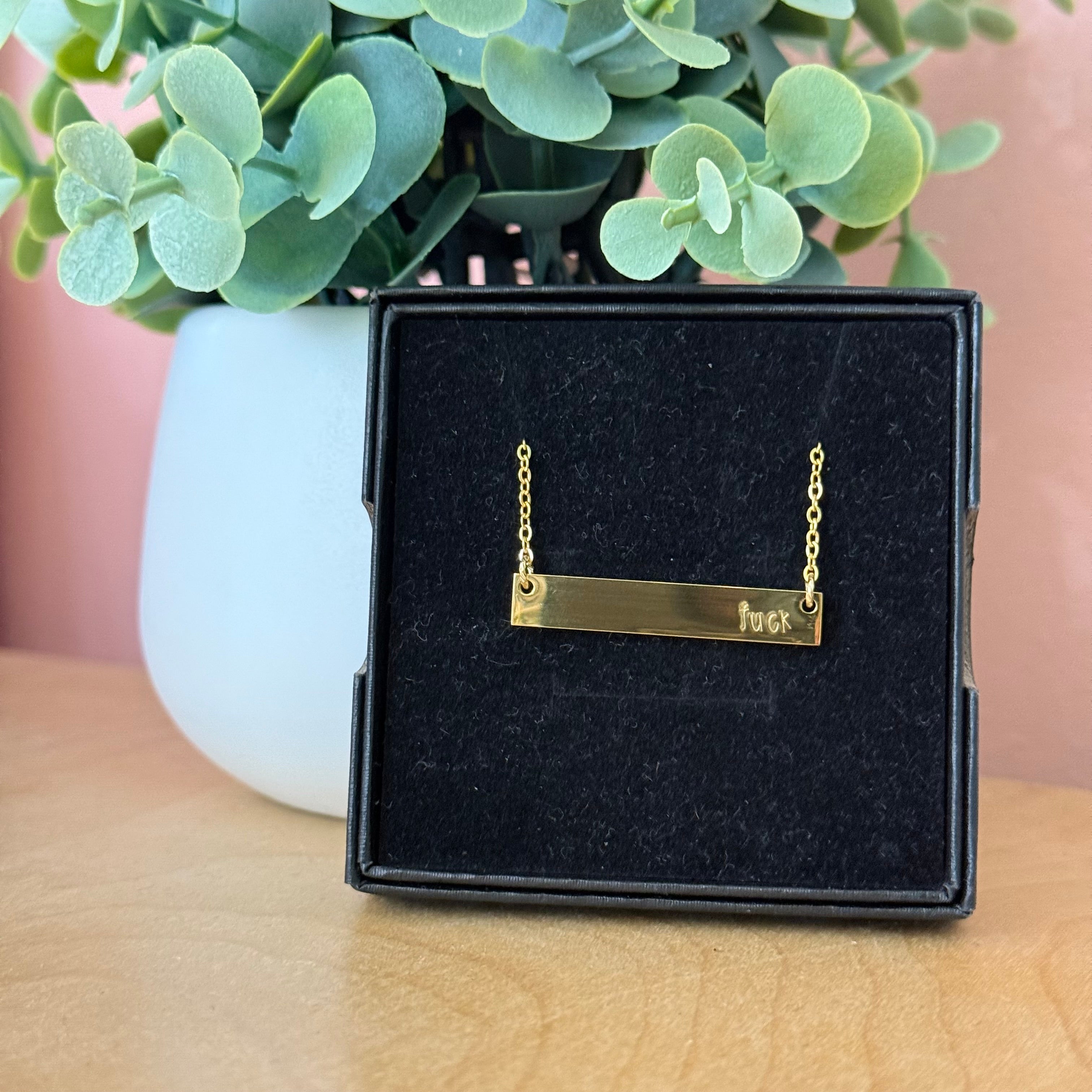 Fuck | Bar Necklace