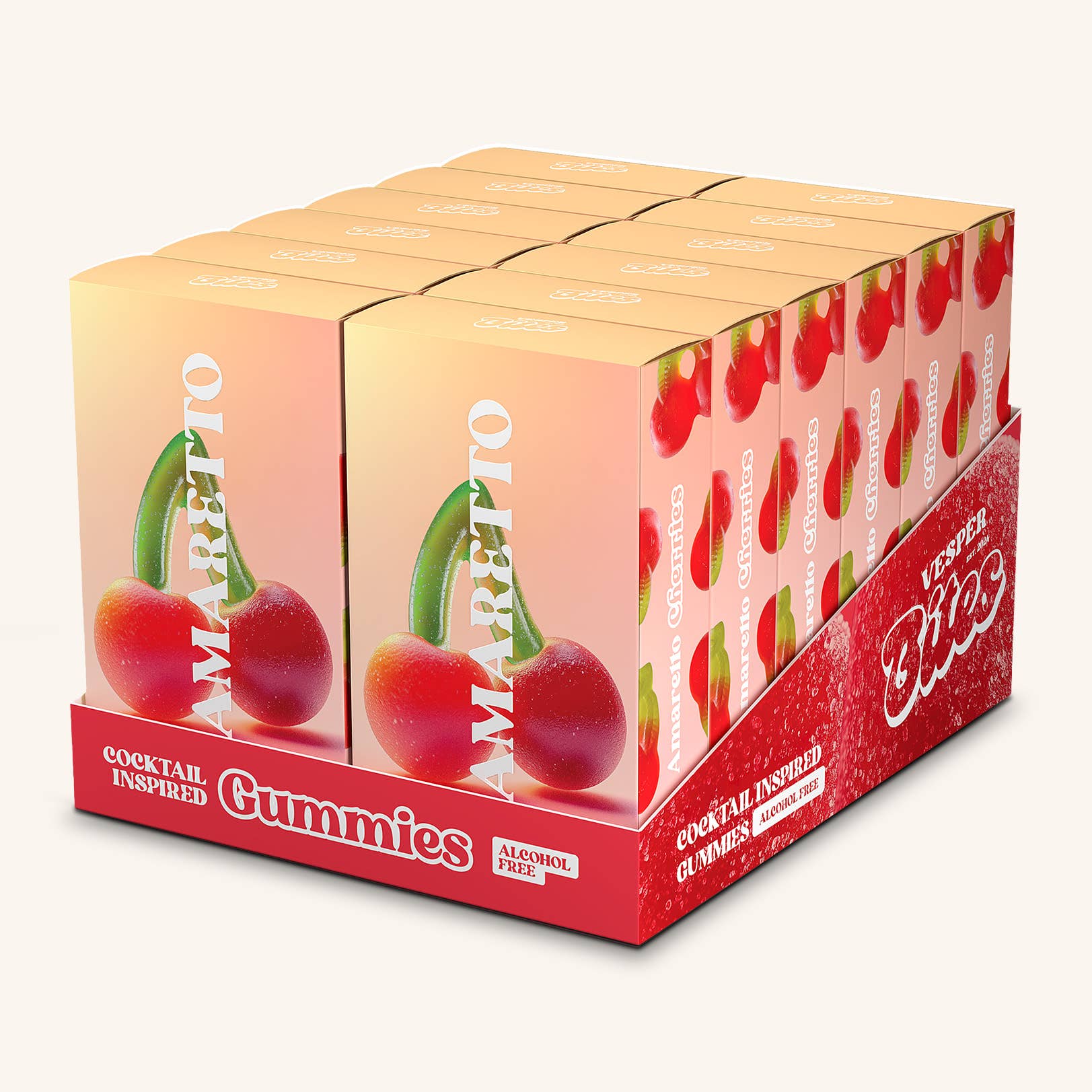 Amaretto Cherry Gummies - Chewy Candies | Vesper Bites