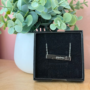 Grandma | Bar Necklace