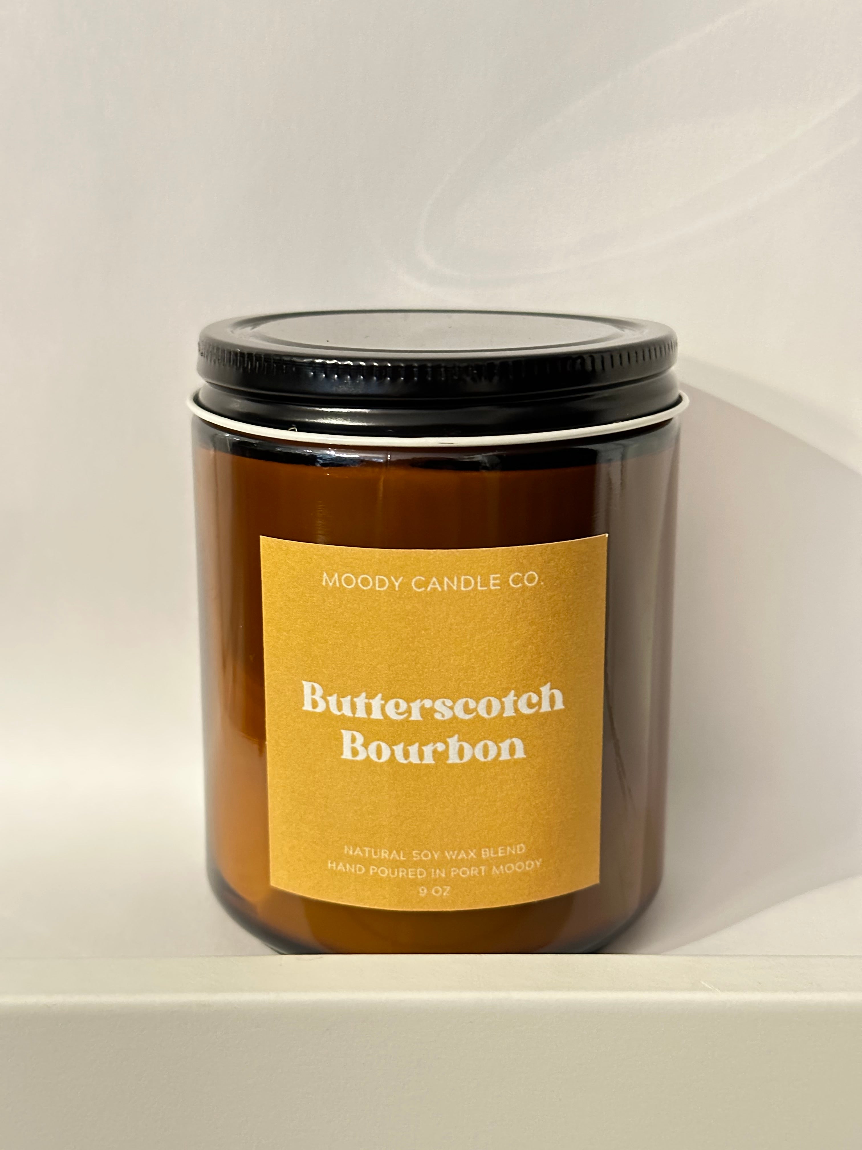 Butterscotch Bourbon - Glass Jar Candle | Moody Candle Co