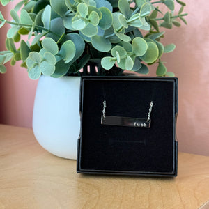 Fuck | Bar Necklace