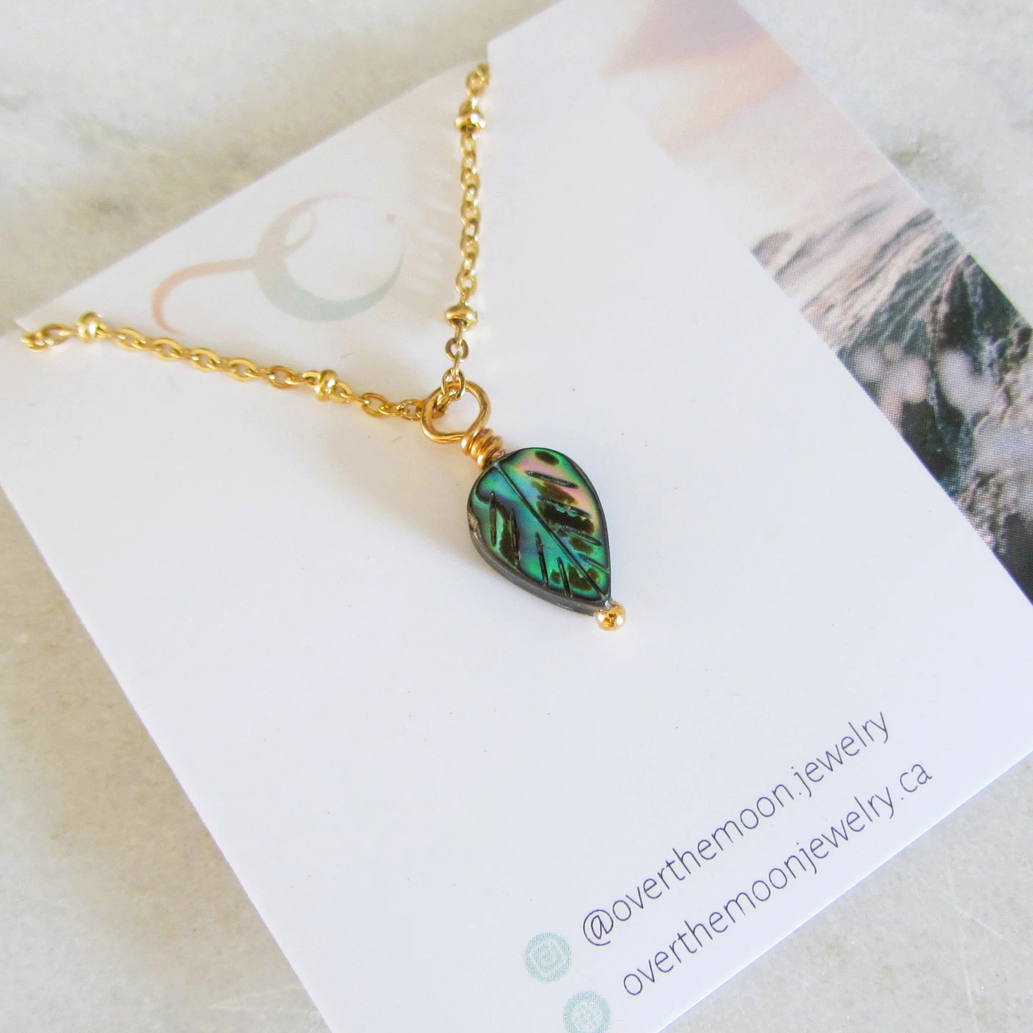 Abalone Leaf - Necklace | Over The Moon