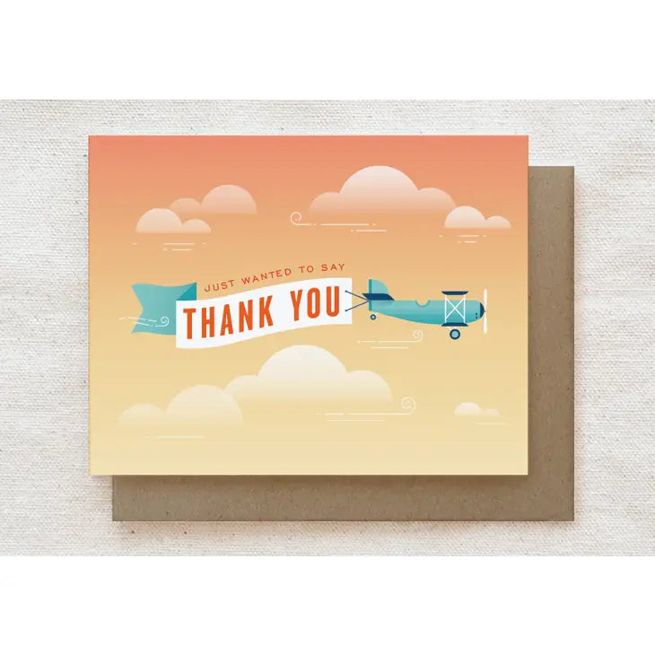 Airplane Banner - Greeting Card | Quirky Paper Co.
