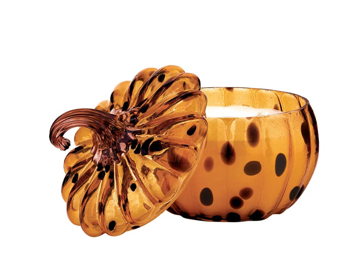 Pumpkin Spice - Amber Spotted Pumpkin Candle