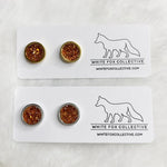 Amber - Faux Druzy Studs | White Fox Collective