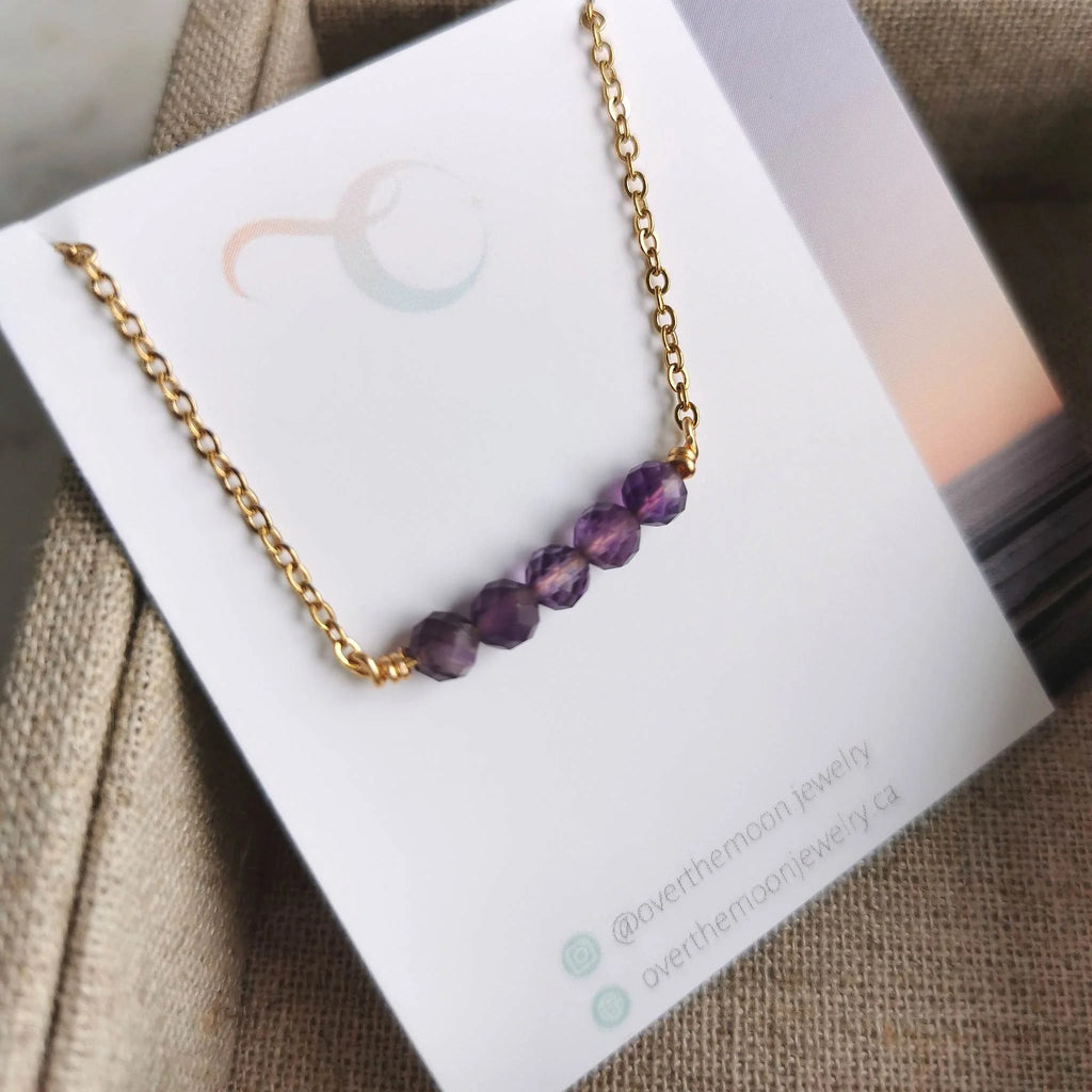 Amethyst Bar Necklace | Over The Moon