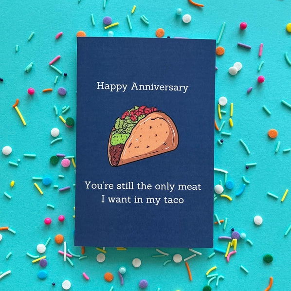 Meat In My Taco - Greeting Card | Two Brits Print Co