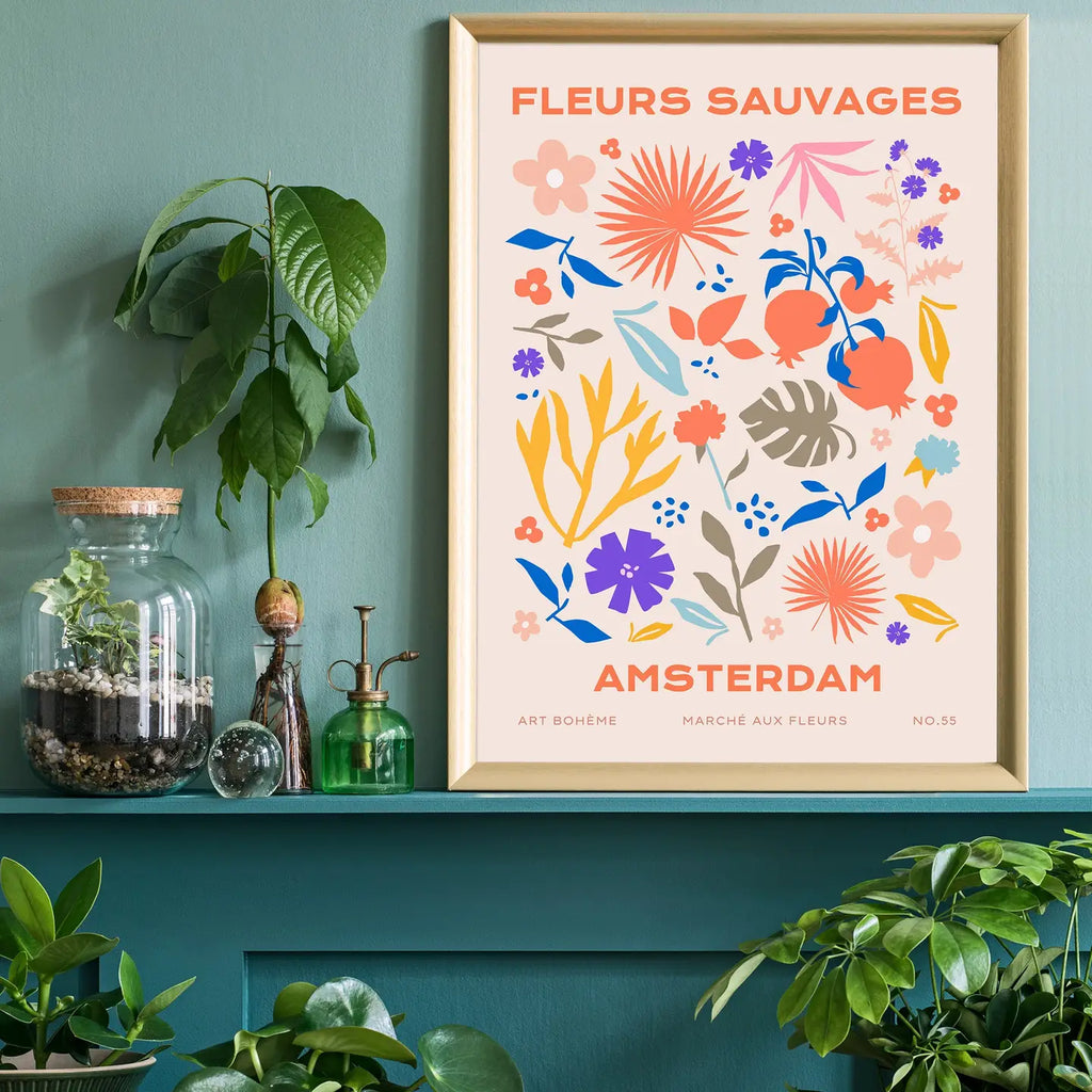 Fleurs Sauvages Amsterdam Flower Print | Ink & Drop