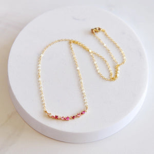 Ashlynn - Pink CZ Necklace | Oh So Lovely