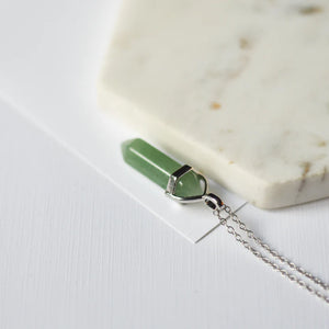 Aventurine - Bullet Crystal Necklace | Whimsy's Jewels