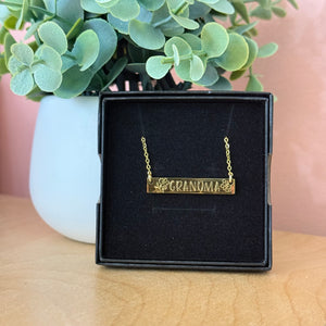 Grandma | Bar Necklace