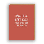Baby Girls Shit Like Monsters - Greeting Card | The Sweary Card Co.