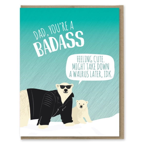 Badass Dad - Greeting Card | Modern Printed Matter