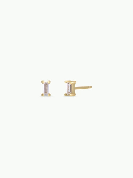 Clear Baguette | Stud Earrings