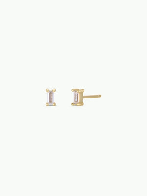 Clear Baguette | Stud Earrings