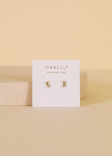 Clear Baguette | Stud Earrings