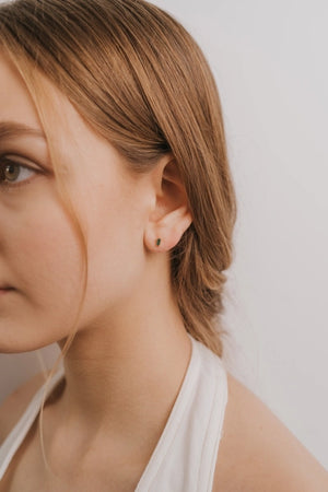 Emerald Baguette | Stud Earrings