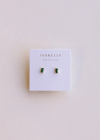 Emerald Baguette | Stud Earrings