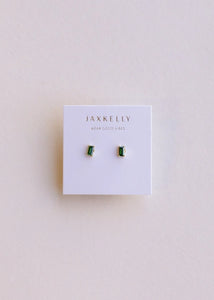 Emerald Baguette | Stud Earrings