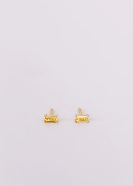 Lemon Baguette | Stud Earrings