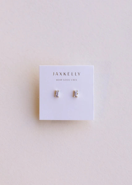 Lilac Baguette | Stud Earrings
