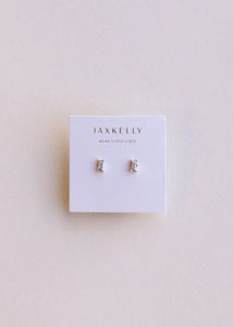Lilac Baguette | Stud Earrings